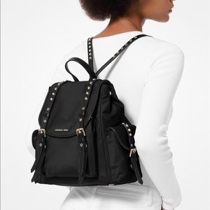 Michael Kors Leyla Medium Backpack-Black/Gold